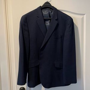50R. Awearness by Kenneth Cole slim fit stretch blazer. Navy blue.